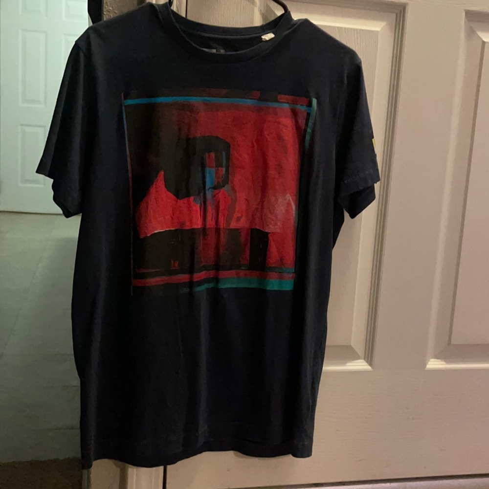 Diesel Printed T-Shirt Navy Large